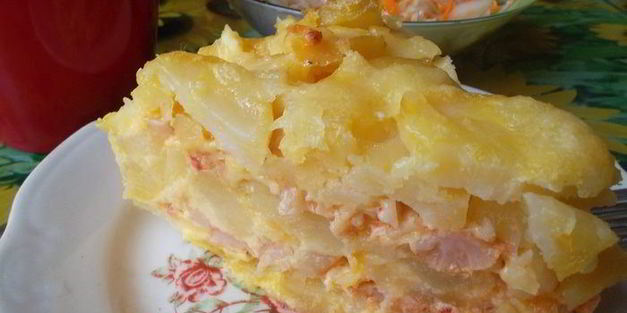 картофельная запеканка с цветной капустой