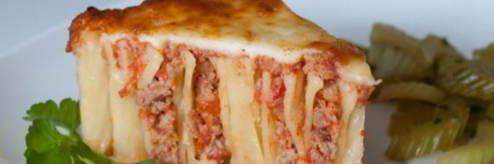 Макаронный пирог-запеканка с мясом
