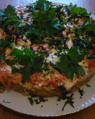 Мясная запеканка с капустой Осенняя