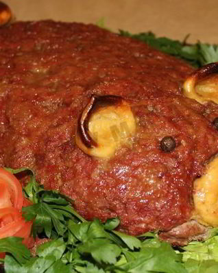 Мясная запеканка с картофелем Хрюн Василий в духовке