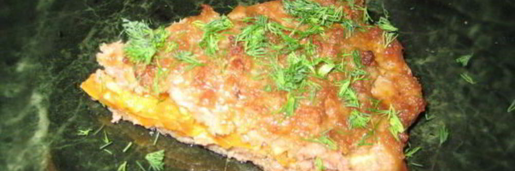 Мясная запеканка с морковью и сыром