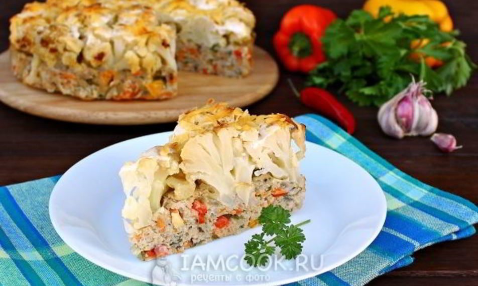 Рецепт овощная запеканка с фаршем в духовке