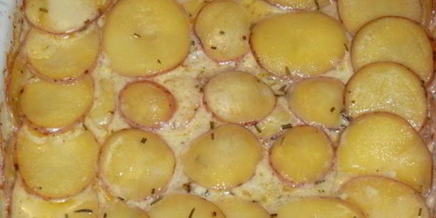 овощная запеканка с ветчиной и розмарином