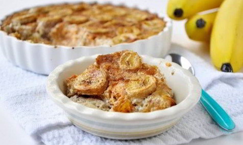 Рецепт овсяная запеканка с медом и бананами