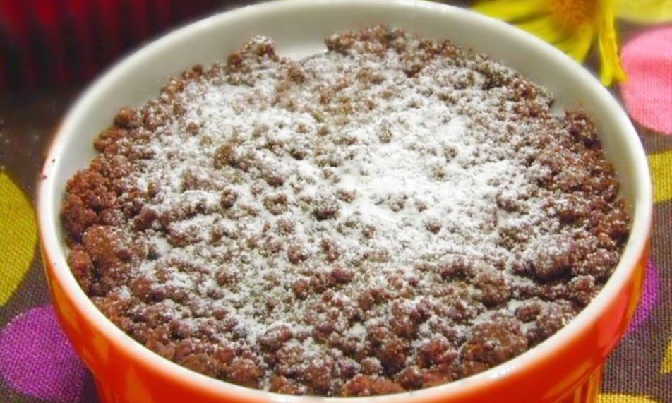 Рецепт порционная творожная запеканка с шоколадным штрейзелем