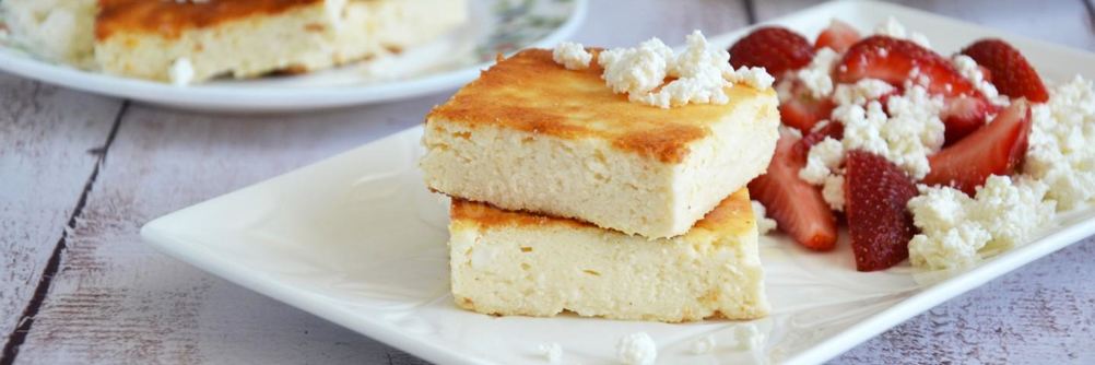 Простая творожная запеканка в духовке