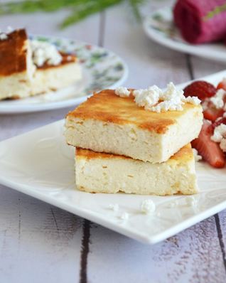 Простая творожная запеканка в духовке