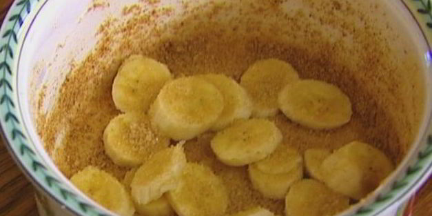 рисовая запеканка с бананом и мускатным орехом