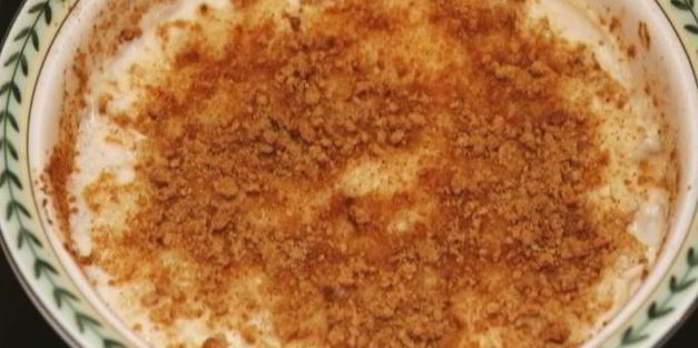 рисовая запеканка с бананом и мускатным орехом