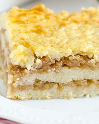 Рисовая запеканка с яблоками