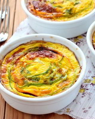 Сырная запеканка с цуккини и грецкими орехами