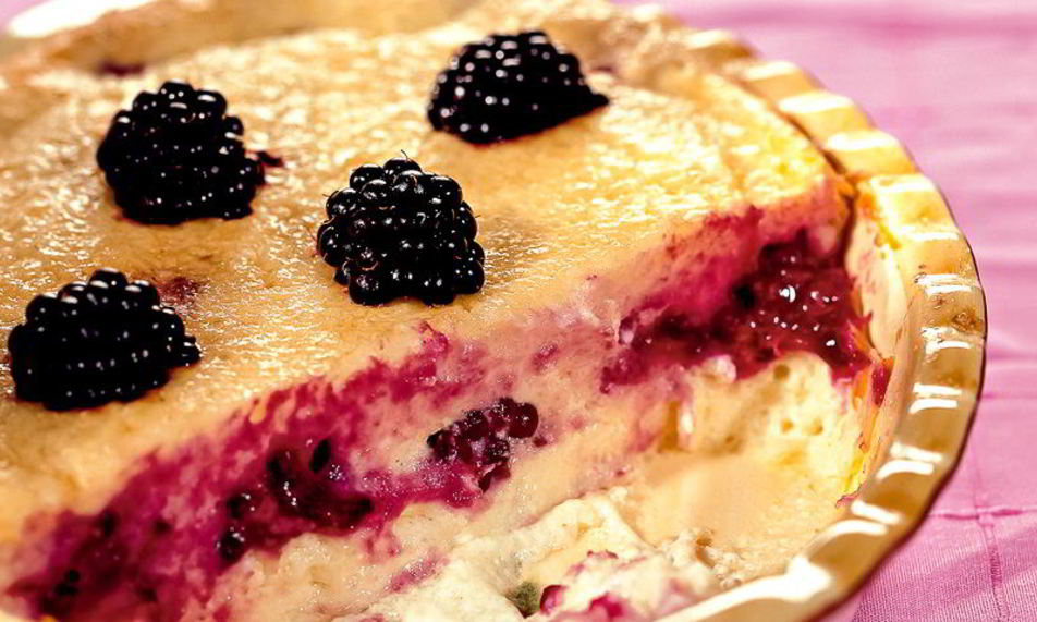 Рецепт творожная запеканка с ежевикой