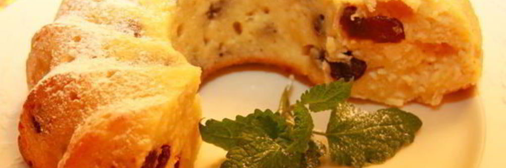 Творожная запеканка с изюмом