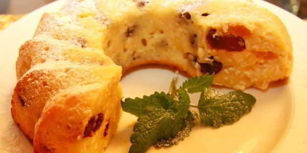 творожная запеканка с изюмом