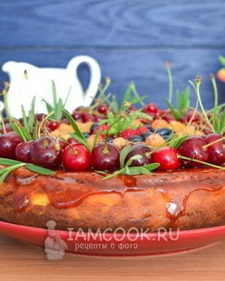 Творожная запеканка с вишней