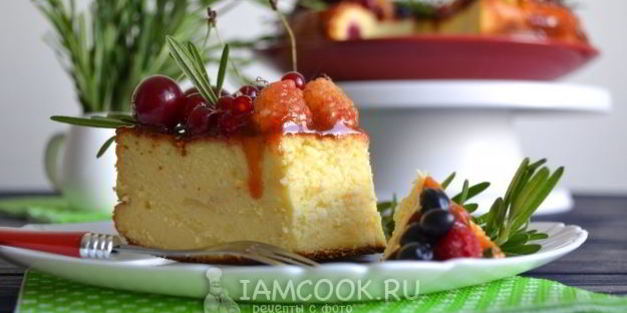 творожная запеканка с вишней