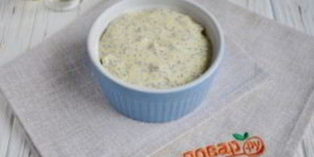 творожная запеканка с яблоком и маком