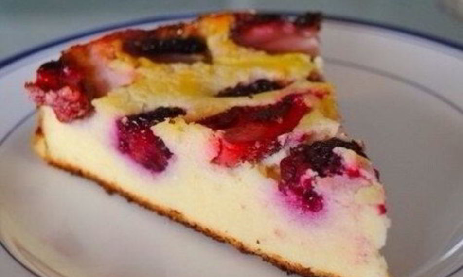 Рецепт творожная запеканка с ягодами в духовке