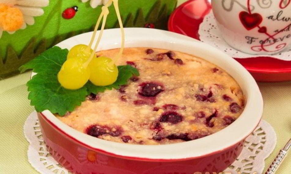 Рецепт творожная запеканка с ягодами