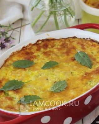 Запеканка из кабачков с рисом