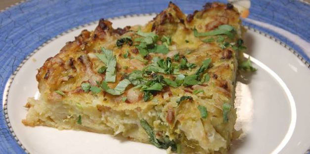 запеканка из картофеля и брюссельской капусты