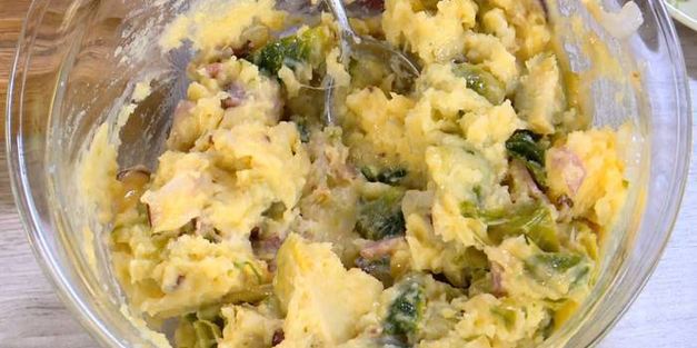 запеканка из картофеля и брюссельской капусты