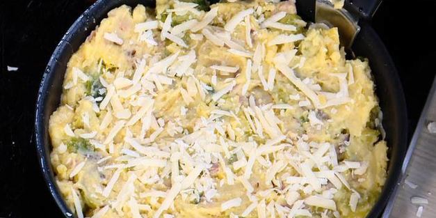 запеканка из картофеля и брюссельской капусты