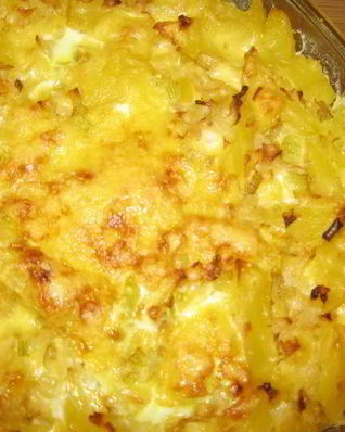 Запеканка из картофеля, кабачка и с сыром