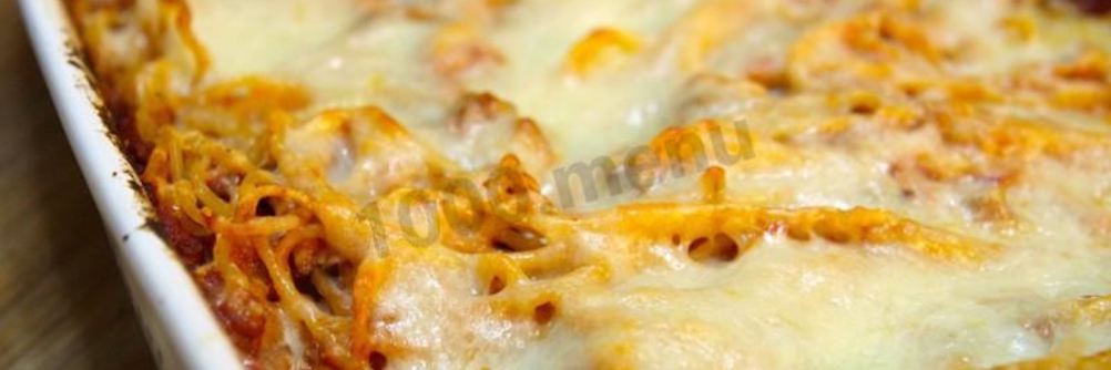 Запеканка из лапши с фаршем в духовке