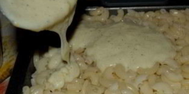 запеканка из макарон под соусом бешамель