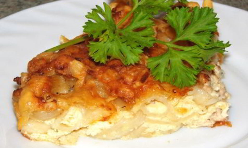 Рецепт запеканка из макарон с фаршем и копченым сыром в мультиварке