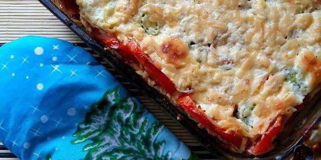 запеканка из овощных роллов