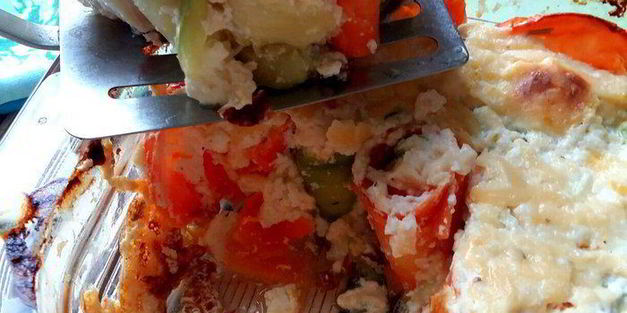 запеканка из овощных роллов