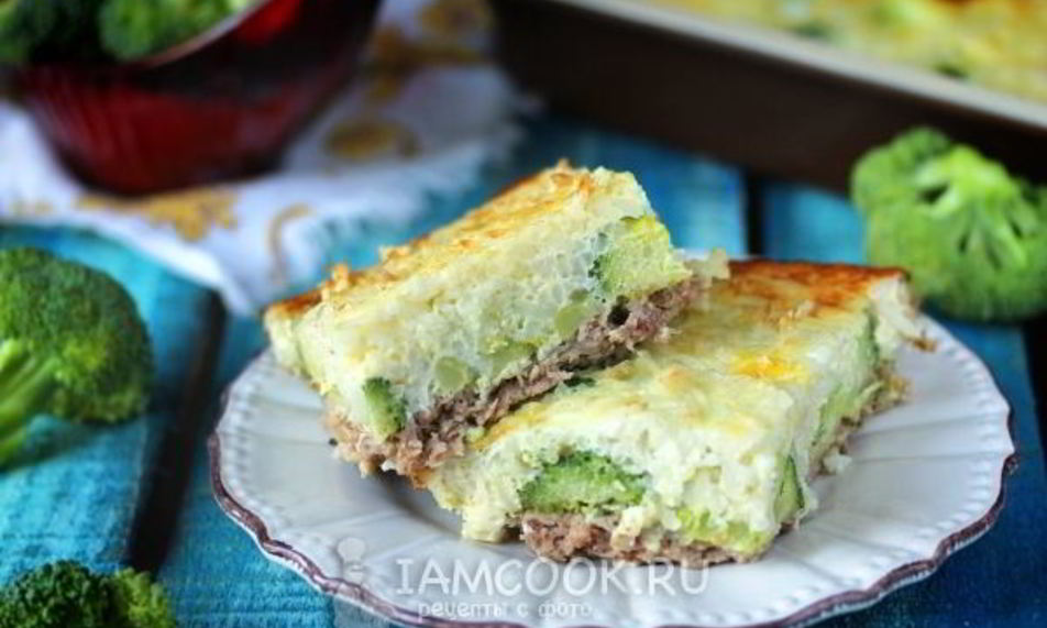 Рецепт запеканка из риса с фаршем и брокколи