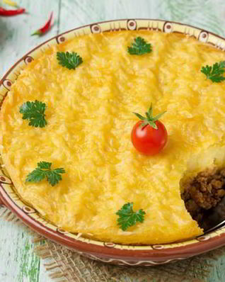 Запеканка из телятины со сладким картофелем