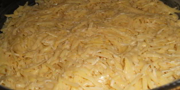 запеканка из тертого картофеля с сыром