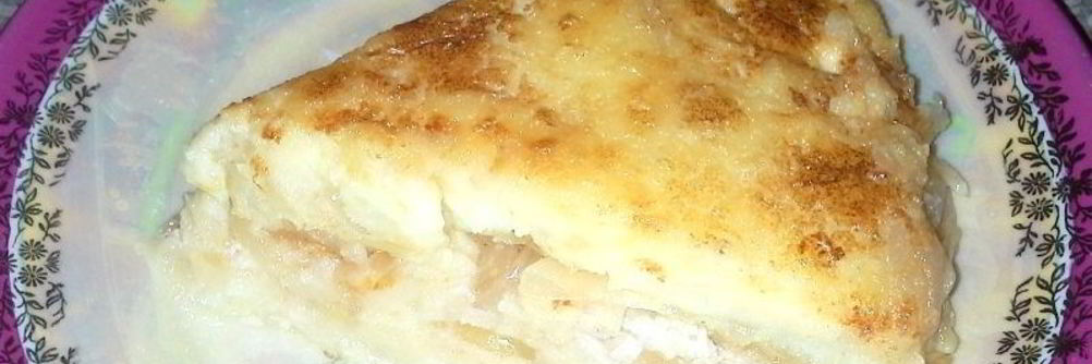 Запеканка из вареного картофеля