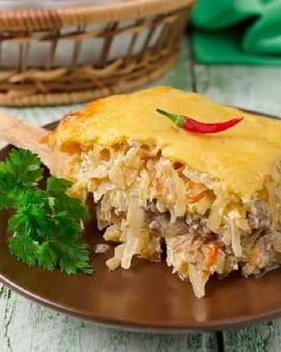 Запеканка по-деревенски с капустой