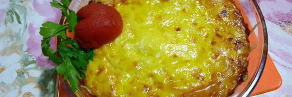 Запеканка с шампиньонами