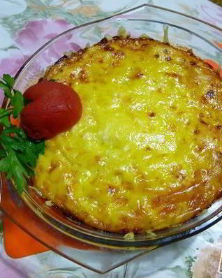 Запеканка с шампиньонами