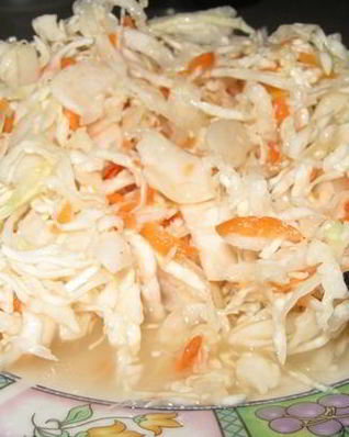 Домашняя квашеная капуста с морковью