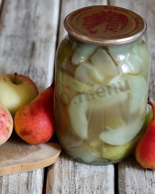 Груши с яблоками на зиму