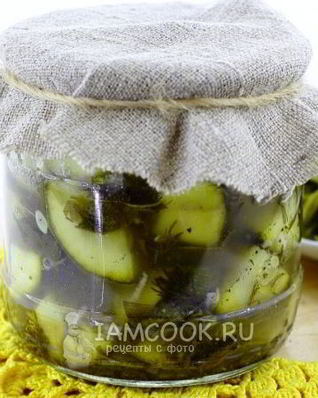 Кабачки горячей консервации