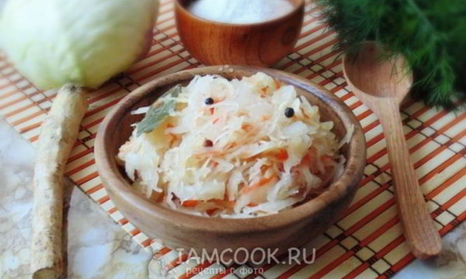 Рецепт капуста квашеная с хреном и морковью