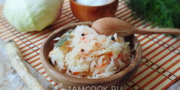 капуста квашеная с хреном и морковью