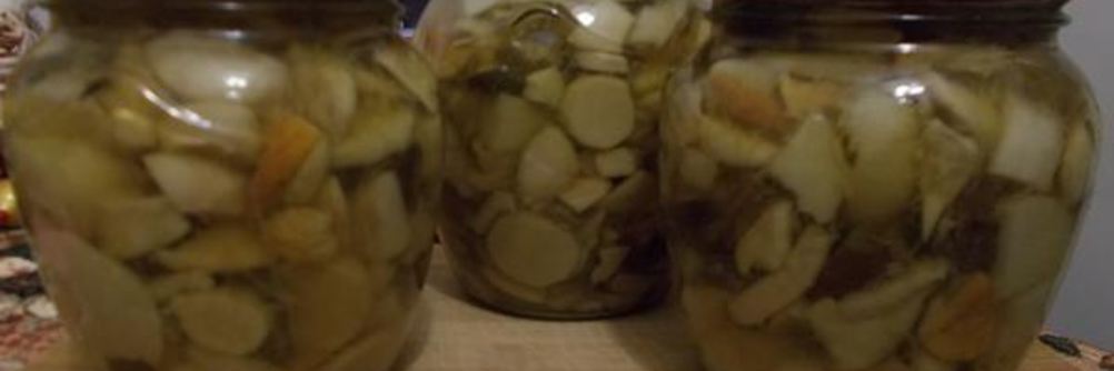 Белые грибы маринованные