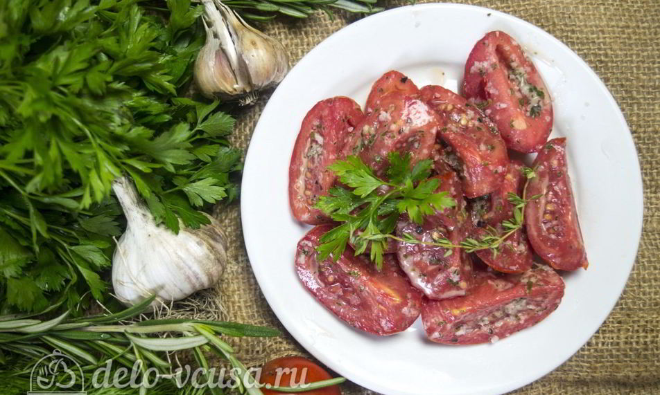 Рецепт быстрые маринованные помидоры