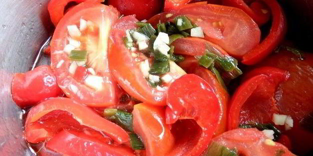 быстрые маринованные томаты и перцы