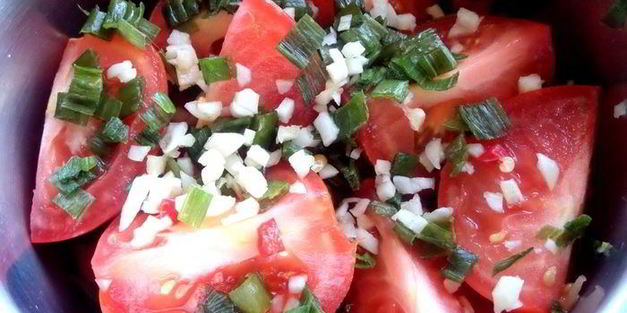 быстрые маринованные томаты и перцы