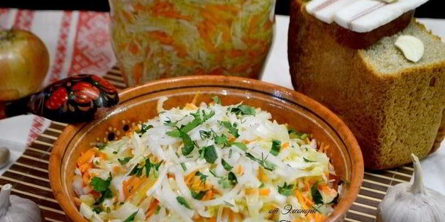 маринованная капуста с морковью